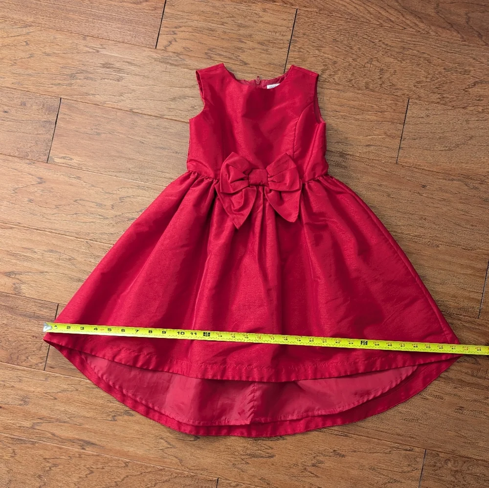 Hope & Henry Girls Red Holiday High Low Dress Size 5